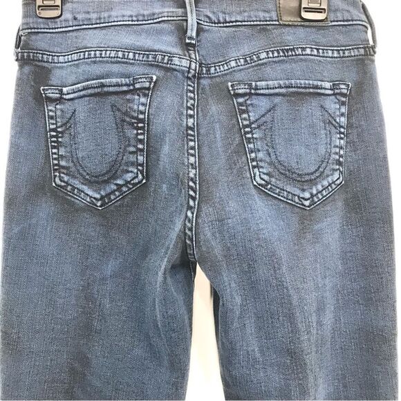True Religion HALLE Medium Wash Denim Mid Rise Skinny Jeans - Picture 5 of 16